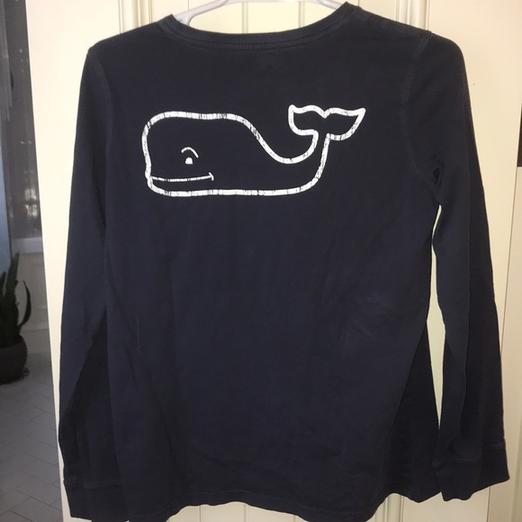 vineyard vines dark blue long sleeve top - Picture 2 of 4